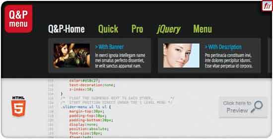 6. Pro Menu Navigation jQuery Plugin