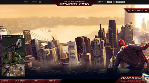 spiderman in HTML5 Websites: 10 Flash Killing Examples