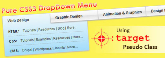 Pure CSS DropDown Menu using