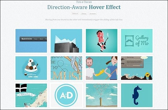 direction-aware hover effect with css3 and jquery