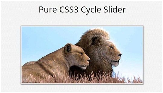 pure css3 cycling slideshow