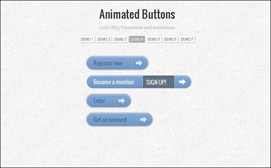 animated buttons with css3