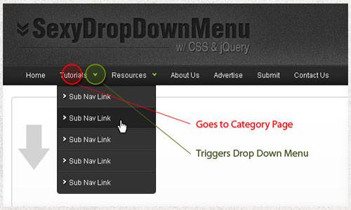 Sexy Drop Down Menu w jQuery 