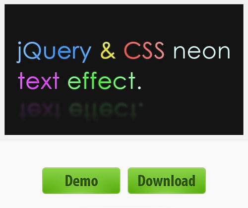 Neon Text Effect With jQuery & CSS
