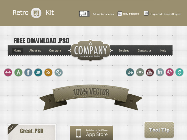 Retro UI Kit by Liam Wolf