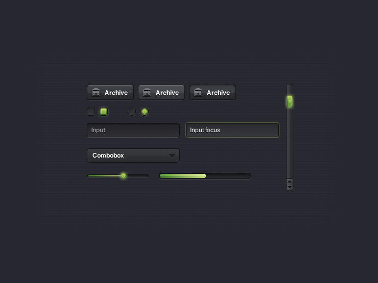 Dark UI Kit by Ivo Mynttinen
