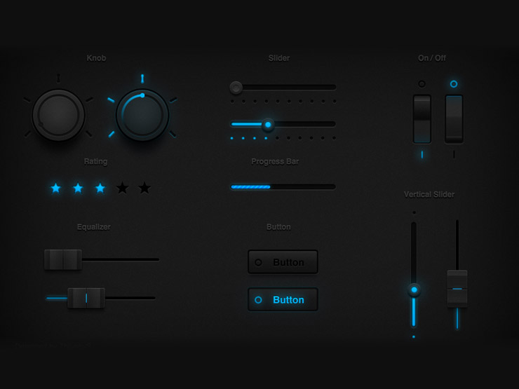 Tron Glow UI Set by Thiyagu Sivanganam