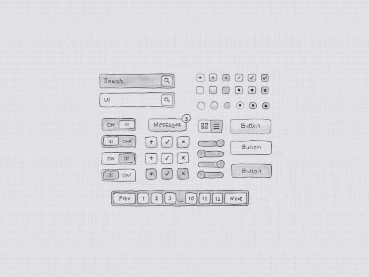 Hand Drawn UI Kit by Vladimir Carrer