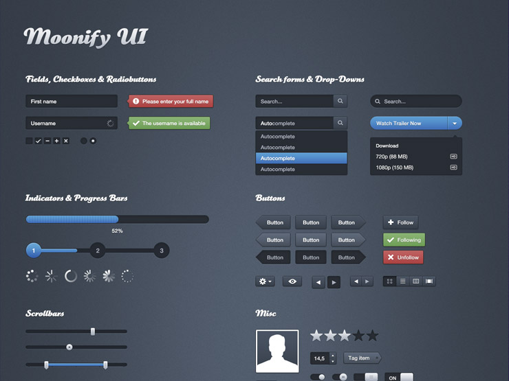 Moonify Ui by Joachim Löfstedt