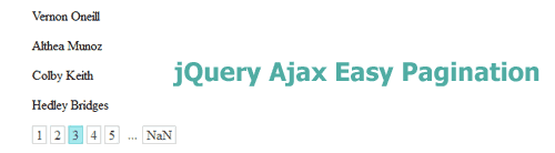 Easy pagination with jQuery Ajax and demo