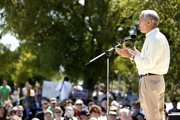 GOP presidential candidate Rep. Ron Paul, shown here in a previous visit to Silicon Valley, calls CI ...