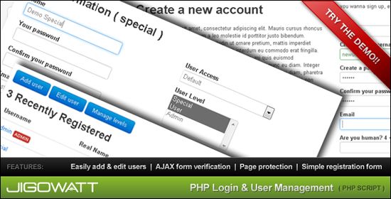 PHP Login & User Management