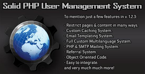 Solid PHP User Management System