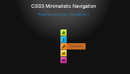 CSS3 Minimalistic Navigation Menu
