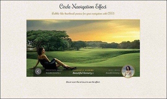 circle navigation effect with css3to build an awesome
