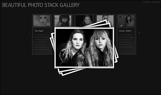 beautiful photo stack gallery with jquery and css3