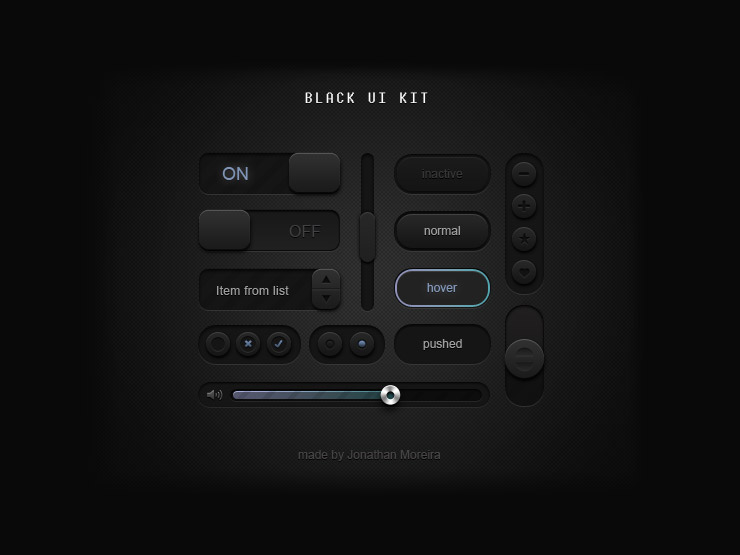 Black UI Kit by Jonathan Moreira