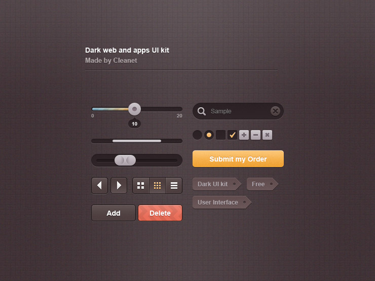 Dark UI Kit by Lukas Troup