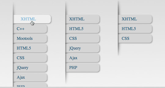 How to Create a jQuery style menu with CSS3