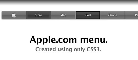 Creating the Apple.com navigation menu by only using CSS3